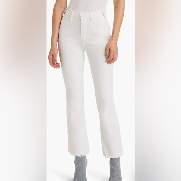 MOTHER The Hustler Fray Fairest of Them All White Size 26 - Picture 1 of 12